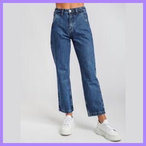 Tommy Hilfiger Jeans TJW High Rise Chino Crop Gough Mid Blue Rigid (Size 29”)